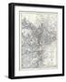 1865, Washington D.C., Civil War, Military Wall Map, District of Columbia, United States-null-Framed Giclee Print