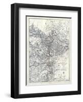 1865, Washington D.C., Civil War, Military Wall Map, District of Columbia, United States-null-Framed Premium Giclee Print