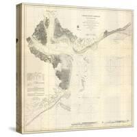 1866, Charleston Harbor Chart South Carolina, South Carolina, United States-null-Stretched Canvas