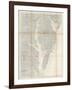 1866, Chesapeake Bay and Virginia's Eastern Shore Chart Virginia, Virginia, United States-null-Framed Giclee Print