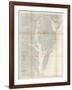 1866, Chesapeake Bay and Virginia's Eastern Shore Chart Virginia, Virginia, United States-null-Framed Giclee Print