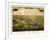 1866, Lansing Bird's Eye View, Michigan, United States-null-Framed Giclee Print