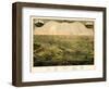 1866, Lansing Bird's Eye View, Michigan, United States-null-Framed Giclee Print