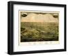 1866, Lansing Bird's Eye View, Michigan, United States-null-Framed Giclee Print