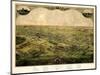 1866, Lansing Bird's Eye View, Michigan, United States-null-Mounted Giclee Print