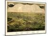 1866, Lansing Bird's Eye View, Michigan, United States-null-Mounted Giclee Print