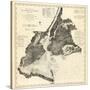 1866, New York Bay - Staten Island - Point Comfort Chart 1851 New York and New Jersey, New York, Un-null-Stretched Canvas