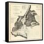 1866, New York Bay - Staten Island - Point Comfort Chart 1851 New York and New Jersey, New York, Un-null-Framed Stretched Canvas