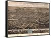 1866, South Bend Bird's Eye View, Indiana, United States-null-Framed Stretched Canvas