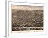 1866, South Bend Bird's Eye View, Indiana, United States-null-Framed Giclee Print