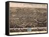 1866, South Bend Bird's Eye View, Indiana, United States-null-Framed Stretched Canvas