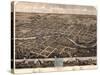 1866, South Bend Bird's Eye View, Indiana, United States-null-Stretched Canvas