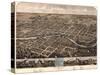 1866, South Bend Bird's Eye View, Indiana, United States-null-Stretched Canvas