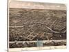 1866, South Bend Bird's Eye View, Indiana, United States-null-Stretched Canvas