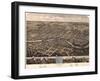 1866, South Bend Bird's Eye View, Indiana, United States-null-Framed Giclee Print