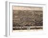 1866, South Bend Bird's Eye View, Indiana, United States-null-Framed Giclee Print