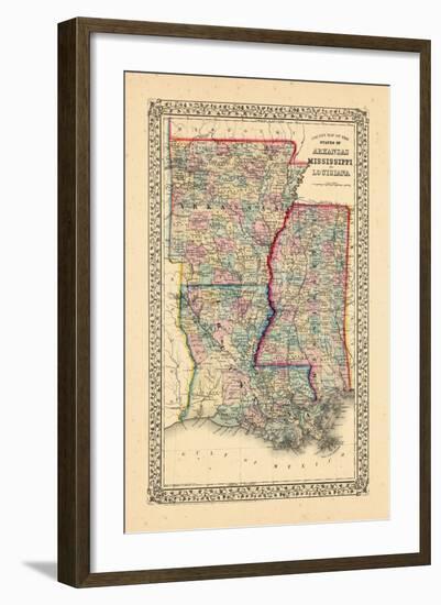 1867, Arkansas, Louisiana, Mississippi-null-Framed Giclee Print