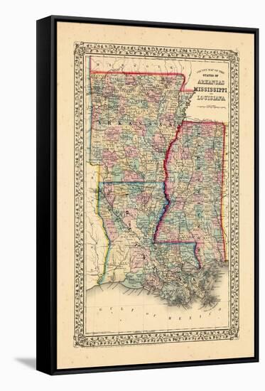 1867, Arkansas, Louisiana, Mississippi-null-Framed Stretched Canvas