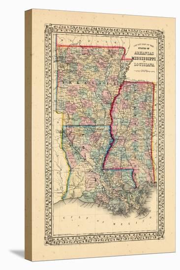 1867, Arkansas, Louisiana, Mississippi-null-Stretched Canvas