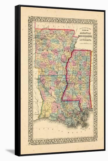 1867, Arkansas, Louisiana, Mississippi-null-Framed Stretched Canvas