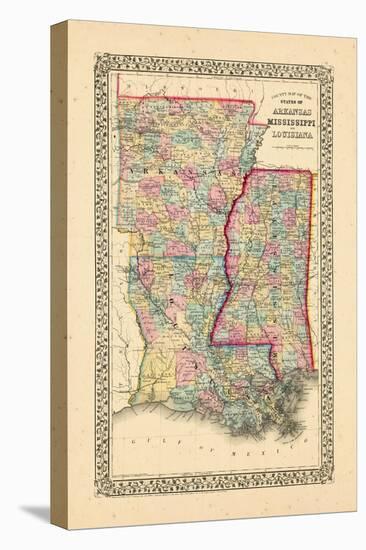 1867, Arkansas, Louisiana, Mississippi-null-Stretched Canvas