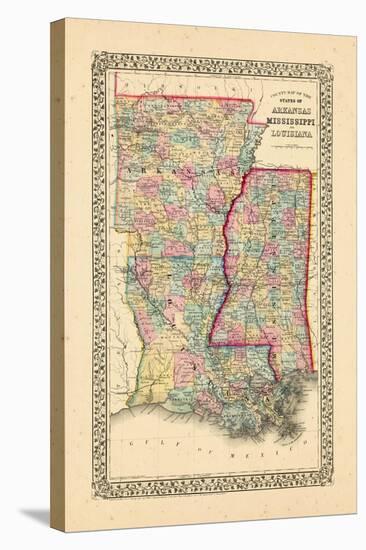 1867, Arkansas, Louisiana, Mississippi-null-Stretched Canvas