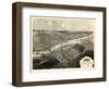 1867, Bay City Bird's Eye View, Michigan, United States-null-Framed Giclee Print