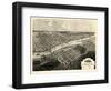 1867, Bay City Bird's Eye View, Michigan, United States-null-Framed Giclee Print