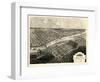 1867, Bay City Bird's Eye View, Michigan, United States-null-Framed Giclee Print