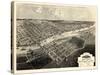 1867, Bay City Bird's Eye View, Michigan, United States-null-Stretched Canvas