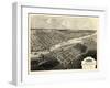 1867, Bay City Bird's Eye View, Michigan, United States-null-Framed Giclee Print