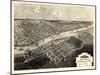 1867, Bay City Bird's Eye View, Michigan, United States-null-Mounted Giclee Print