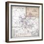 1867, Kanawha River Valley Wall Map, West Virginia, United States-null-Framed Giclee Print