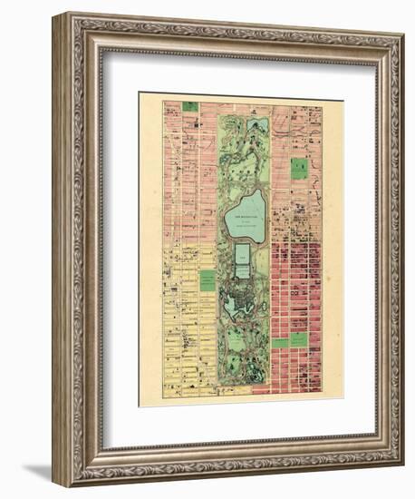 1867, New York City, Central Park Composite, New York, United States-null-Framed Giclee Print