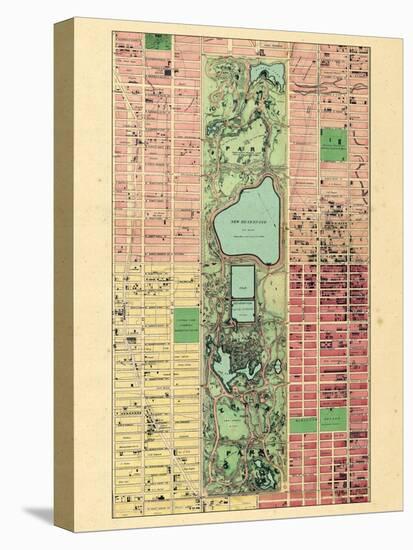 1867, New York City, Central Park Composite, New York, United States-null-Stretched Canvas