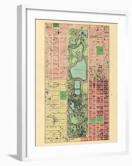 1867, New York City, Central Park Composite, New York, United States-null-Framed Giclee Print