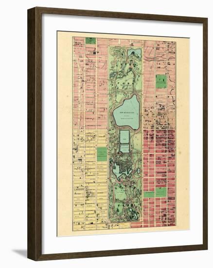 1867, New York City, Central Park Composite, New York, United States-null-Framed Giclee Print