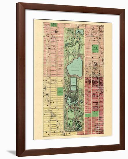 1867, New York City, Central Park Composite, New York, United States-null-Framed Giclee Print