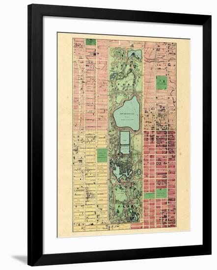 1867, New York City, Central Park Composite, New York, United States-null-Framed Giclee Print