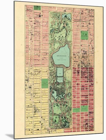1867, New York City, Central Park Composite, New York, United States-null-Mounted Giclee Print