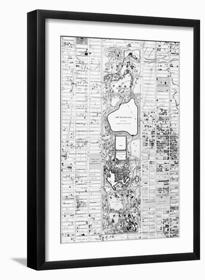 1867, New York City, Central Park Composite, New York, United States-null-Framed Premium Giclee Print