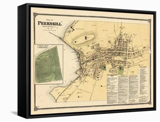 1867, Peekskill Plan, Cortlandt Cemetery, New York, United States-null-Framed Stretched Canvas