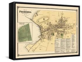 1867, Peekskill Plan, Cortlandt Cemetery, New York, United States-null-Framed Stretched Canvas