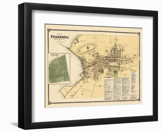 1867, Peekskill Plan, Cortlandt Cemetery, New York, United States-null-Framed Premium Giclee Print
