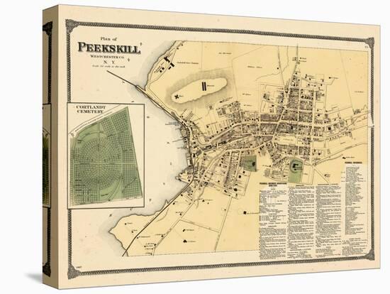 1867, Peekskill Plan, Cortlandt Cemetery, New York, United States-null-Stretched Canvas