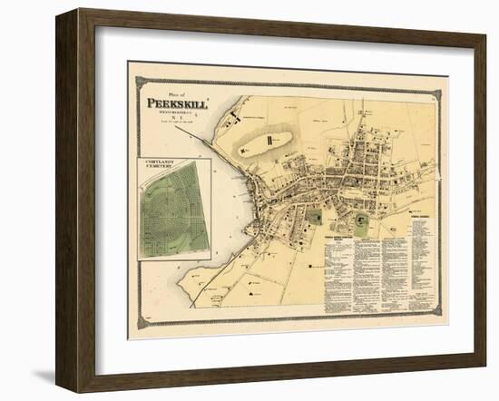 1867, Peekskill Plan, Cortlandt Cemetery, New York, United States-null-Framed Giclee Print