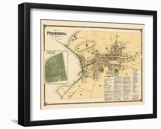 1867, Peekskill Plan, Cortlandt Cemetery, New York, United States-null-Framed Giclee Print