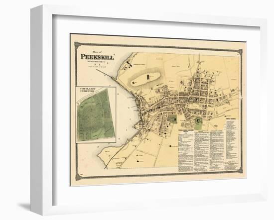 1867, Peekskill Plan, Cortlandt Cemetery, New York, United States-null-Framed Giclee Print