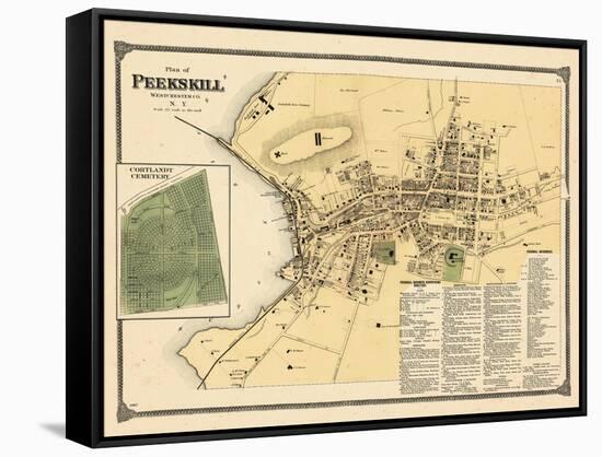 1867, Peekskill Plan, Cortlandt Cemetery, New York, United States-null-Framed Stretched Canvas