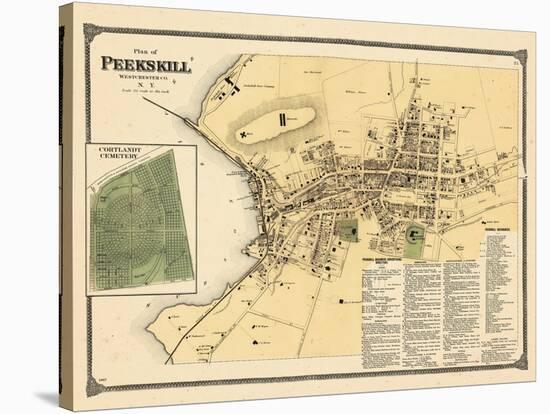 1867, Peekskill Plan, Cortlandt Cemetery, New York, United States-null-Stretched Canvas